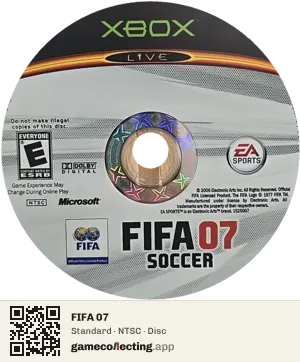 FIFA 07 Xbox, NTSC disc