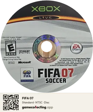 FIFA 07 Xbox, NTSC disc