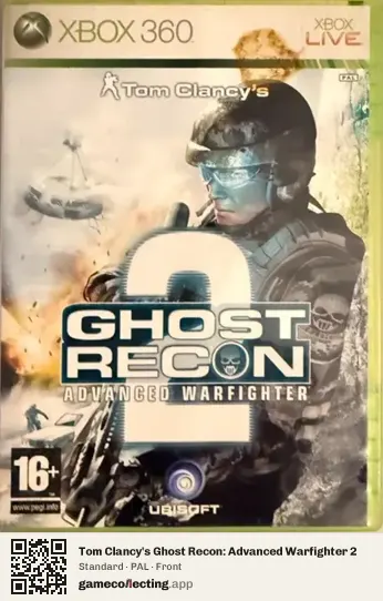 Tom Clancy's Ghost Recon: Advanced Warfighter 2 Xbox 360, PAL box front
