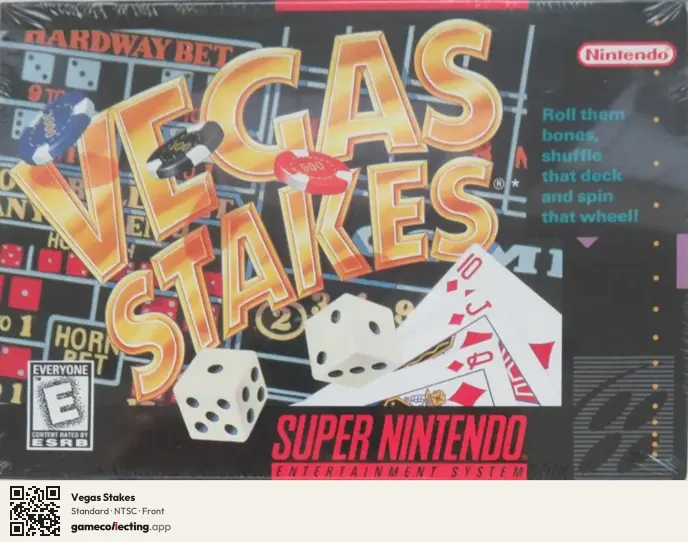 Vegas Stakes Super Nintendo Entertainment System, NTSC box front