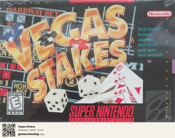 Vegas Stakes Super Nintendo Entertainment System, NTSC box front