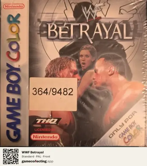 WWF Betrayal Game Boy Color, PAL box front