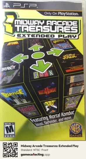Midway Arcade Treasures: Extended Play PlayStation Portable, NTSC box front