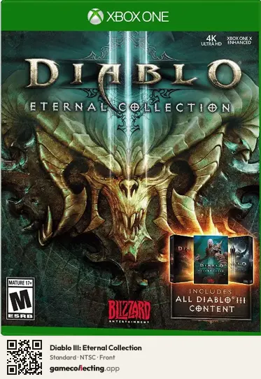 Diablo III: Eternal Collection Xbox One, NTSC box front