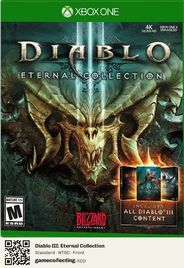 Diablo III: Eternal Collection Xbox One, NTSC box front