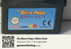 Die Biene Maja: Süßes Gold Game Boy Advance, PAL cartridge label
