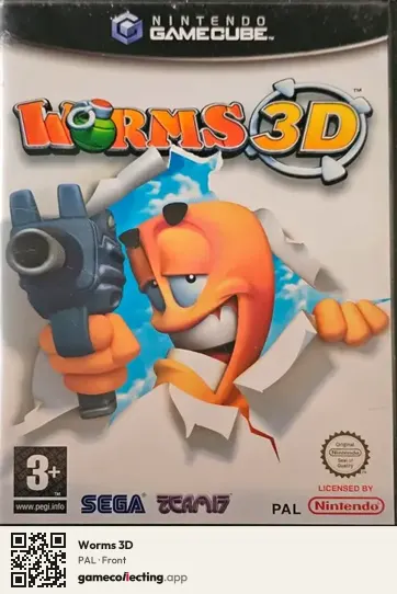 Worms 3D Nintendo GameCube, PAL box front