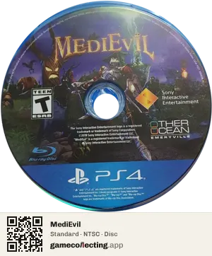 MediEvil PlayStation 4, NTSC disc