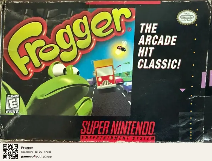 Frogger Super Nintendo Entertainment System, NTSC box front