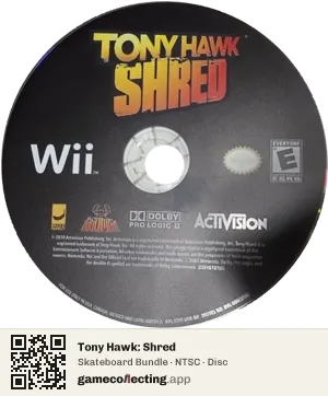 Tony Hawk: Shred Nintendo Wii, NTSC disc