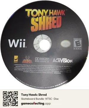 Tony Hawk: Shred Nintendo Wii, NTSC disc