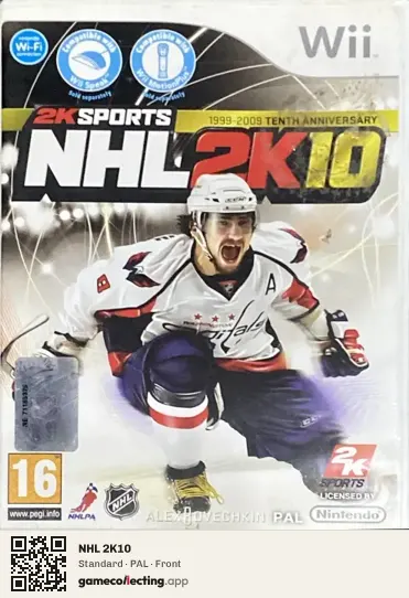 NHL 2K10 Nintendo Wii, PAL box front
