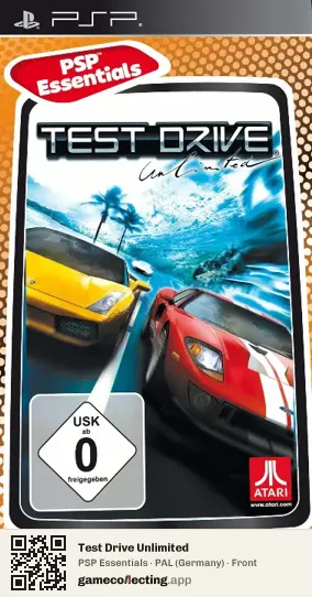 Test Drive Unlimited PlayStation Portable, Germany box front