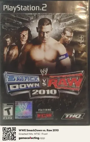 WWE SmackDown vs. Raw 2010 PlayStation 2, NTSC box front