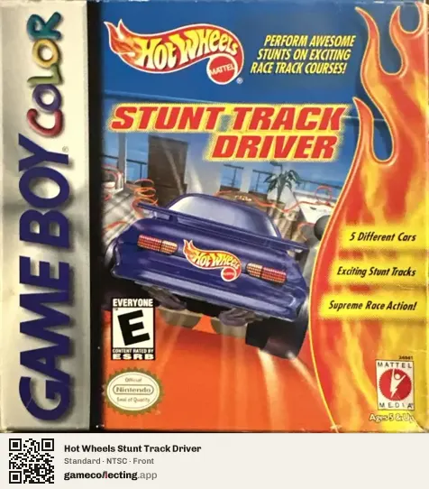 Hot Wheels Stunt Track Driver Game Boy Color, NTSC box front