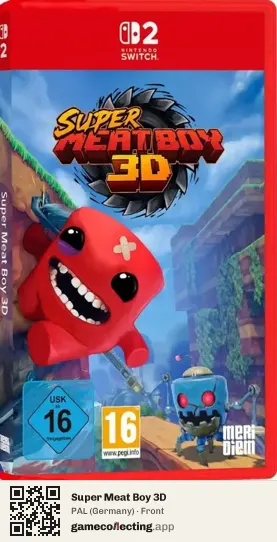 Super Meat Boy 3D Nintendo Switch 2, Germany box front