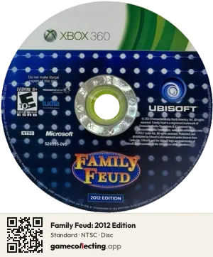Family Feud: 2012 Edition Xbox 360, NTSC disc