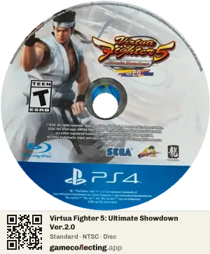 Virtua Fighter 5: Ultimate Showdown Ver.2.0 PlayStation 4, NTSC disc