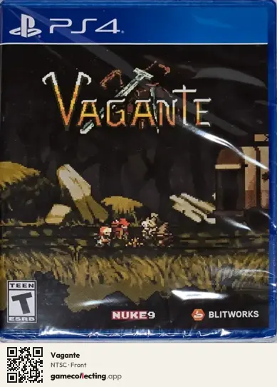 Vagante PlayStation 4, NTSC box front