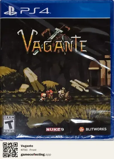 Vagante PlayStation 4, NTSC box front