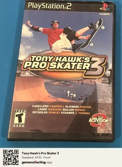 Tony Hawk's Pro Skater 3 PlayStation 2, NTSC box front