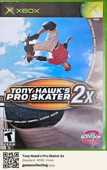 Tony Hawk's Pro Skater 2x Xbox, NTSC box front