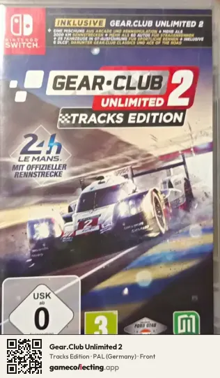 Gear.Club Unlimited 2 Nintendo Switch, Germany box front