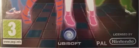 Just Dance, the PEGI square on its front