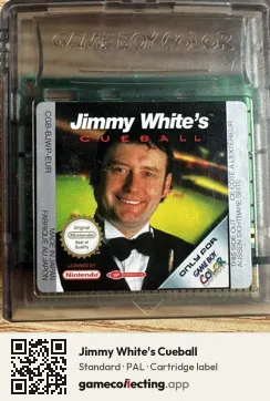 Jimmy White's Cueball Game Boy Color, PAL cartridge label