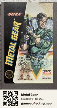 Metal Gear Nintendo Entertainment System, NTSC cartridge label