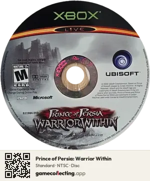 Prince of Persia: Warrior Within Xbox, NTSC disc