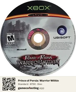 Prince of Persia: Warrior Within Xbox, NTSC disc