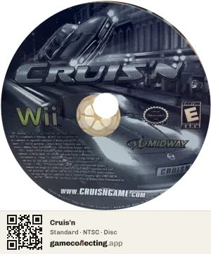 Cruis'n Nintendo Wii, NTSC disc