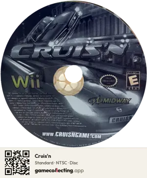 Cruis'n Nintendo Wii, NTSC disc