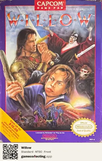 Willow Nintendo Entertainment System, NTSC box front