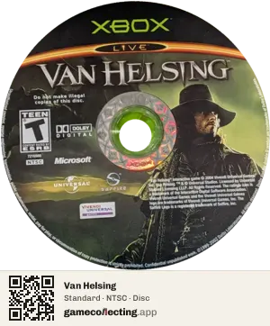 Van Helsing Xbox, NTSC disc