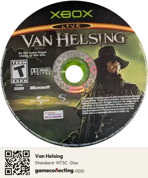 Van Helsing Xbox, NTSC disc