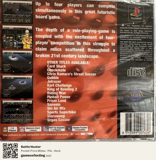 Battle Hunter PlayStation, PAL box back