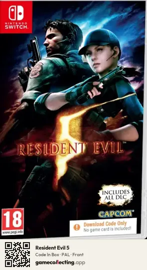 Resident Evil 5 Nintendo Switch, PAL box front