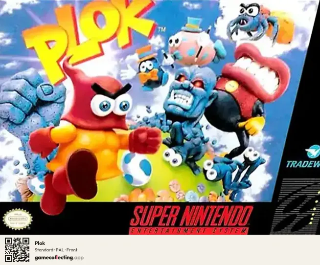 Plok Super Nintendo Entertainment System, PAL box front