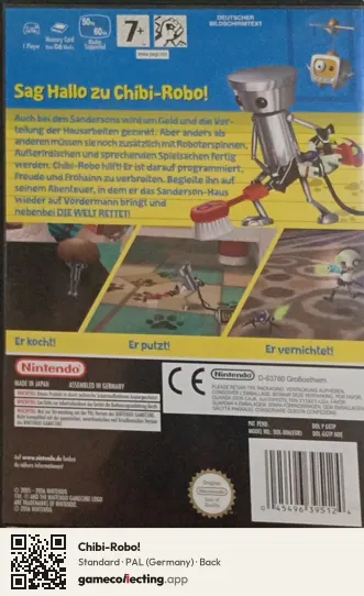 Chibi-Robo! Nintendo GameCube, Germany box back