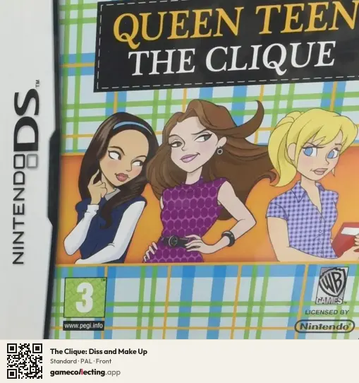 The Clique: Diss and Make Up Nintendo DS, PAL box front