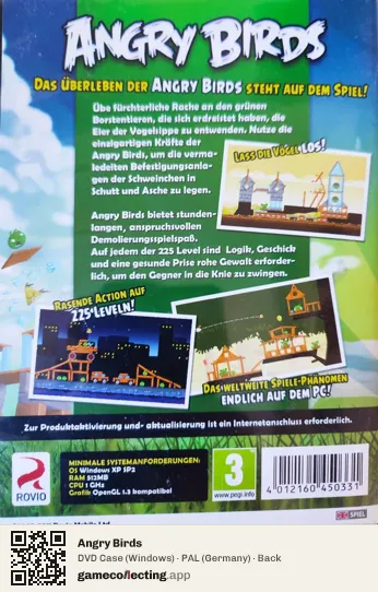 Angry Birds Computer, Germany box back