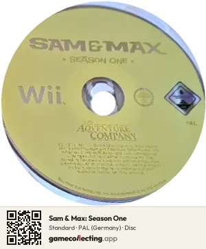 Sam & Max: Season One Nintendo Wii, PAL disc