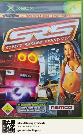 Street Racing Syndicate Xbox, PAL box front