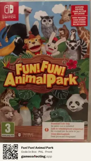 Fun! Fun! Animal Park Nintendo Switch, PAL box front