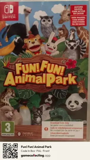 Fun! Fun! Animal Park Nintendo Switch, PAL box front