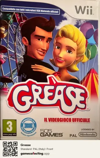 Grease Nintendo Wii, Italy box front