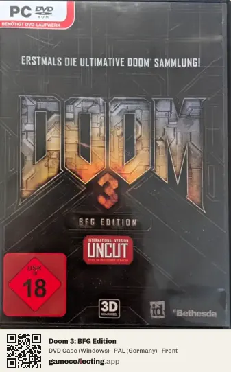 Doom 3: BFG Edition Computer, Germany box front