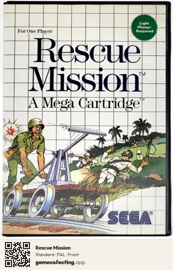 Rescue Mission Sega Master System, PAL box front